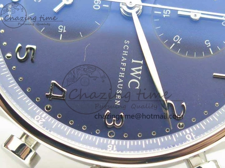 MIROTIME 0208 MoistureWicking Portuguese IW371491 ZF 1:1 Best Edition SS Blue Dial On Leather Strap A79350 (Slim Movement) V 7221